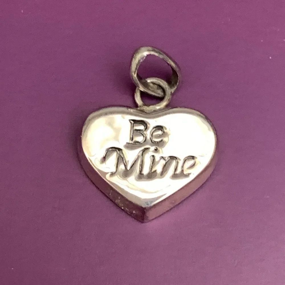 .925 Heart Be Mine Sterling Silver Jewelry Charm #valentine #vintage #heart